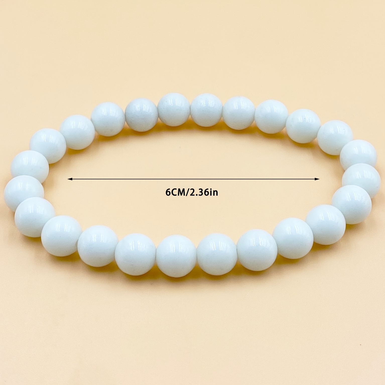 Luminous Bead Bracelet for Women Elastic Rope Synthetic Stone Perfect Gift